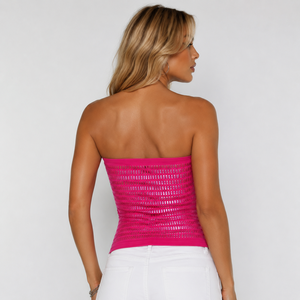 Sparkly Rhinestone Tube <b>Top</b> Sleeveless <b>Crop</b> <b>Top</b> Clubwear Party Wholesale - Product Image 4