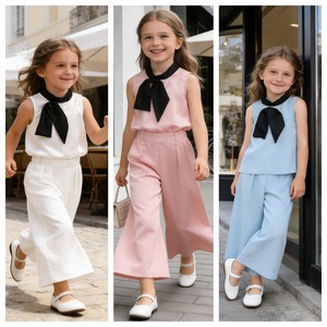 Conjunto Casual Estilo Coreano <span class=keywords><strong>para</strong></span> <span class=keywords><strong>Niñas</strong></span> <span class=keywords><strong>de</strong></span> 6 Años, Chaleco <span class=keywords><strong>de</strong></span> Cuello Redondo + Pantalones Holgados, Trajes <span class=keywords><strong>de</strong></span> <span class=keywords><strong>Verano</strong></span> <span class=keywords><strong>para</strong></span> <span class=keywords><strong>Niñas</strong></span>, Conjuntos <span class=keywords><strong>de</strong></span> <span class=keywords><strong>Ropa</strong></span> Infantil - Product Image 2