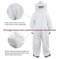 Combinaison d'apiculture blanche prête à l'emploi et chapeau Vêtements anti-piqûres avec support pour l'apiculture État neuf