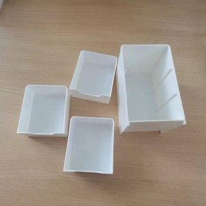 Boîte de rangement carrée moderne en plastique, miroir de bureau peu encombrant, armoire multifonctionnelle pliable pour cosmétiques et bijoux - Product Image 4