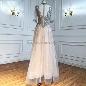 KDG <span class=keywords><strong>fata</strong></span> turca principessa musulmani maniche lunghe per le donne eleganti Dubai all'ingrosso abiti da sera donna festa di nozze per il cristallo - Product Image 3