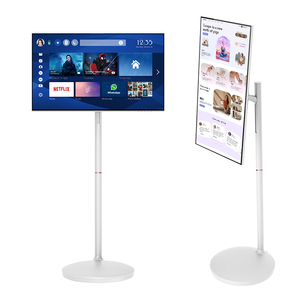 Monitor Portátil de 21.5 y 27 Pulgadas con Ruedas, Batería de Gran Capacidad, Pantalla Táctil Giratoria, Android TV, Smart TV para Oficina - Product Image 1