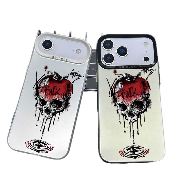 OEM Custom Cartoon UV Print Skull Scary Horror TPU+PC Shockproof Anti-Fingerprint Mobile Phone Case for 11-17 Pro Max