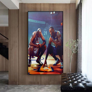 Tùy chỉnh-kích thước hiện đại không thấm nước bền kỹ thuật số in tường nghệ thuật Kobe <span class=keywords><strong>James</strong></span> chân dung vải sơn dầu Áp phích phòng khách - Product Image 4