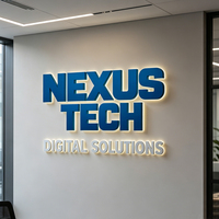 Letras LED Metálicas Personalizadas, Letrero Personalizado, Logotipo 3D Retroiluminado, Letras de Canal con LED, Letreros Iluminados para Decoración de Paredes Comerciales