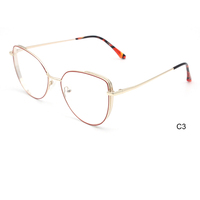 HM018 Montures de lunettes de vue pour femmes, style œil de chat, montures optiques tendance, montures de lunettes à large bord