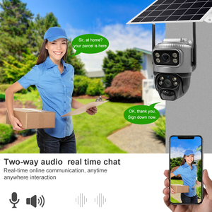 Caméra solaire V380pro extérieure à double objectif, surveillance à distance par téléphone mobile à 360 degrés, 6MP WiFi CCTW, vision nocturne <span class=keywords><strong>HD</strong></span>, suivi humain - Product Image 5