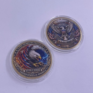 Moneda Conmemorativa del 250 Aniversario de EE. UU. 1776-2026, Bañada en Oro, Moneda Patriótica Coleccionable, Recuerdo de la Libertad Americana - Product Image 1