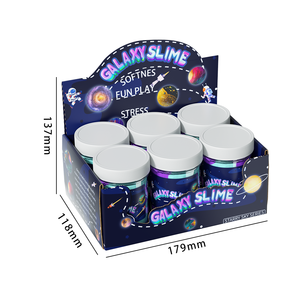 Pâte à modeler et colle silicone non toxiques certifiées ASTM, thème galaxie, 12 couleurs, ensemble de slime vibrant, souple et extensible à mélanger - Product Image 3