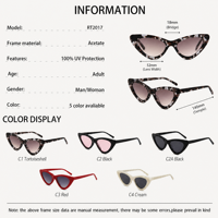 Lunettes de soleil œil de chat en acétate pour femmes, verres dégradés tendance, monture léopard, protection UV400