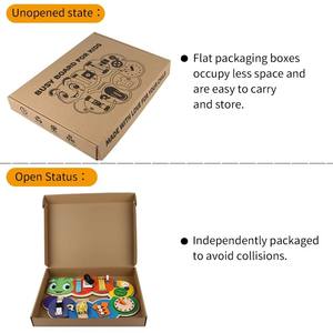 Montessori niños autismo madera multifunción oruga actividad ocupado tablero educativo Fidgety juguetes sensoriales para niños - Product Image 6