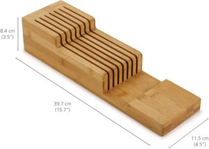 Organizador de Cuchillos Profesional Personalizado para Cajones de Cocina de Bambú - Product Image 2