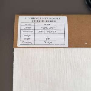 21s*21s/ 52*53/ 63インチ 通気性のある100%ヨーロッパ産亜麻認証済みエコフレンドリー天然リネン生地 カスタム幅寸織り - Product Image 5