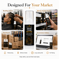 Mousse coiffante pour perruques à marque privée, fixation forte, volume et mousse légère pour perruques, tissages, tresses et extensions