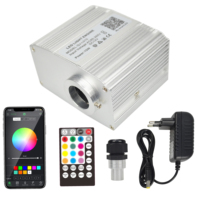 Kit de plafonnier étoilé à fibres optiques avec contrôle par application, télécommande, musique, capteur de son RGB et lumière d'ambiance pour ciel étoilé