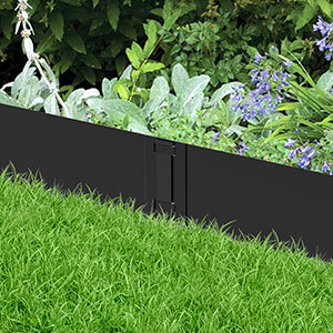 Paquete de 6 bordes de jardín de metal galvanizado negro de 6 pulgadas con diseño serrado, resistentes a la corrosión, para macizos de flores - Product Image 5
