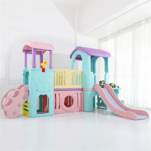 Amusement kids play zone kindergarten toddlers safty plastic children soft play indoor playground set equipment slides