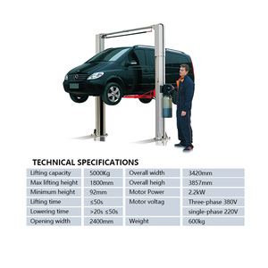 Elevador Hidráulico de Dos Postes para Automóviles, 4 Toneladas, Altura de Elevación de 1800 mm, 10 Años de Vida Útil, para Servicio Profesional de <span class=keywords><strong>Garaje</strong></span> - Product Image 2