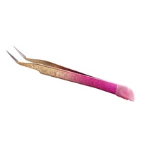 Pince à épiler double extrémité pour manucure et nail art, tête de pression en silicone, outil de pose de strass et autocollants, multifonctionnel en acier inoxydable