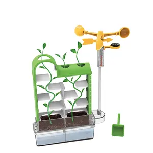 बाल भाप खिलौने की निगरानी वर्षा पौधे फूल उगाते मौसम की निगरानी विज्ञान प्रयोग पारिस्थितिक मौसम स्टेशन