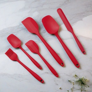 <b>Silicone</b> Spatula Set 6 Piece Heat Resistant Baking <b>Tools</b> For Cake Making - Product Image 1