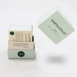 カスタム印刷通信カードゲームリジッドボックス包装アートペーパーフルカラーゲーム会話カード蓋とベースボックス