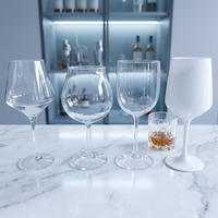Verres à vin en acrylique de design moderne, gobelets à eau en plastique pour mariages, vente en gros