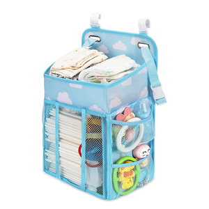 Orgânico padrão impresso pendurado poliéster organizador bebê fralda <span class=keywords><strong>caddy</strong></span> para berçário mudando tabela - Product Image 3