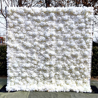 Toile de fond en tissu faite à la main pour photos de mariage, Saint-Valentin, remise de diplôme, décoration murale avec roses artificielles en soie