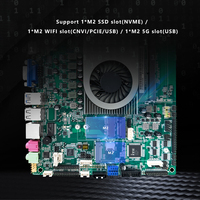 Nouvelle carte mère ITX HISWISER Intel Core I5-1235U avec prise en charge du SSD M.2 NVMe, 2xDDR4 jusqu'à 64 Go de RAM