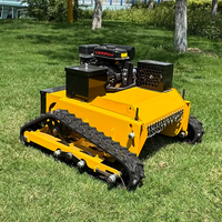 Tondeuse à fléaux industrielle sans fil télécommandée, largeur de coupe 550 mm, lames de haute qualité, moteur à essence, robot coupe-herbe forestier