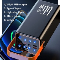 Batterie externe 70000mAh grande capacité, charge rapide 22.5w, alimentation de secours pour ordinateur portable et téléphone portable, compatible avec IOS et Android