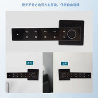 Serrure électronique intelligente avec clavier numérique, application Tuya pour Wi-Fi/Cloud, empreinte digitale biométrique, aluminium/bois, chambre à coucher, appartement