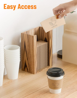Support mural en bois pour gaine de tasse à café, distributeur de gaines pour tasses chaudes, essentiels pour les cafés