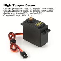 Servomoteur analogique MG995 à engrenages métalliques, 55g, couple élevé, haute vitesse, pour voiture RC, robot, hélicoptère (angle de commande 180°)