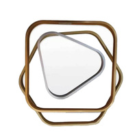 Cadre en verre et métal personnalisé, cadre photo rond en profilé aluminium pour la vente en gros/