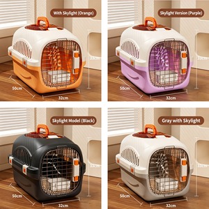 Outdoor Travel Pet Carrier <b>Box</b> Portable Lightweight Air Transport Crate Secure Dog <b>Cat</b> Cage for Small Puppy Kitten - Product Image 5