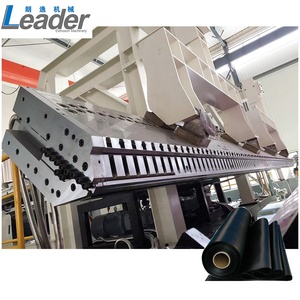 Ligne d'extrusion automatique de géomembrane HDPE LEADER de 6m à 8m de largeur avec moteur et roulement pour la production de granulés/filaments - Product Image 3