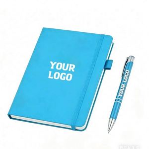 Wholesale Logo Promo Business Gift <b>A5</b> Personalized Notepad Leather Cover Branded Company Office Meeting Notebook - Product Image 1