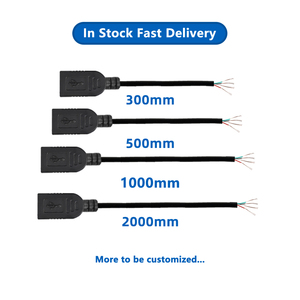 สายเคเบิล USB 2 คอร์ สายเคเบิลข้อมูล 4 คอร์ สายไฟ USB หญิงแบบปลายเดี่ยว สายไฟทองแดงเคลือบดีบุก กระแสไฟคงที่ ความเข้ากันได้หลากหลาย - Product Image 5