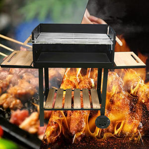 Griglia per Barbecue <span class=keywords><strong>a</strong></span> carbone da giardino da campeggio con tavolo fornello <span class=keywords><strong>a</strong></span> <span class=keywords><strong>legna</strong></span> per Barbecue <span class=keywords><strong>a</strong></span> carbone per fumatori all'aperto nero - Product Image 6