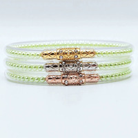 Bracelets en gelée perlée de 65 mm de diamètre