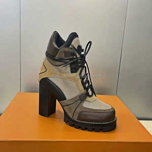 Bottines Plateformes en Cuir Véritable et Daim pour Femme, à Lacets, Talon Haut, Modè<span class=keywords><strong>le</strong></span> Star Trail Laureate - Product Image 2