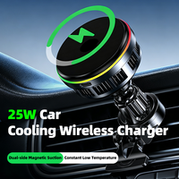 Refroidisseur de téléphone AntarcChill 25W avec chargeur sans fil, ventilateur de refroidissement semi-conducteur TEC, support magnétique pour voiture, radiateur de téléphone portable