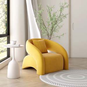 Sillón Moderno Nórdico Color Crema con Detalles de <span class=keywords><strong>Tigre</strong></span>, Minimalista, de Lujo Ligero, para Sala de Estar, Recepción, Salón o Cafetería - Product Image 4