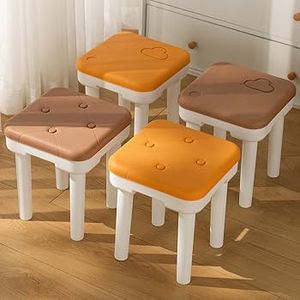 HALO Foldable Plastic <b>Stool</b> with Soft Padded Seat Convertible Low <b>Stool</b> Compact Portable Space Saving Home Furniture OEM ODM - Product Image 1