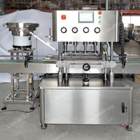 Machine de remplissage automatique à 4 têtes pour liquides visqueux, pour le remplissage et le bouchage de savon liquide et de liquide vaisselle, ligne de remplissage