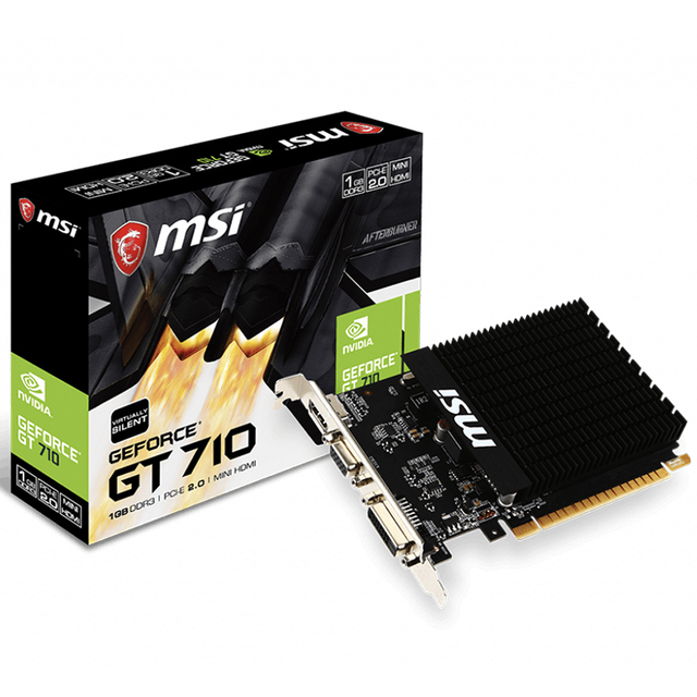 UsedMSI GeForce GT 710 1GD3H Integrated with 1GB GDDR3 64bit Memory Interface Graphics Card