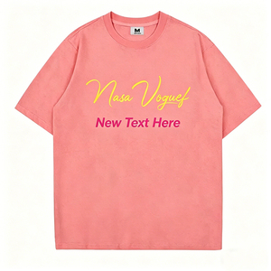 <span class=keywords><strong>T</strong></span>-<span class=keywords><strong>shirt</strong></span> beige surdimensionné pour <span class=keywords><strong>homme</strong></span> avec impression de texte personnalisable « <span class=keywords><strong>Nasa</strong></span> Voguef », streetwear décontracté pour un style urbain - Product Image 5