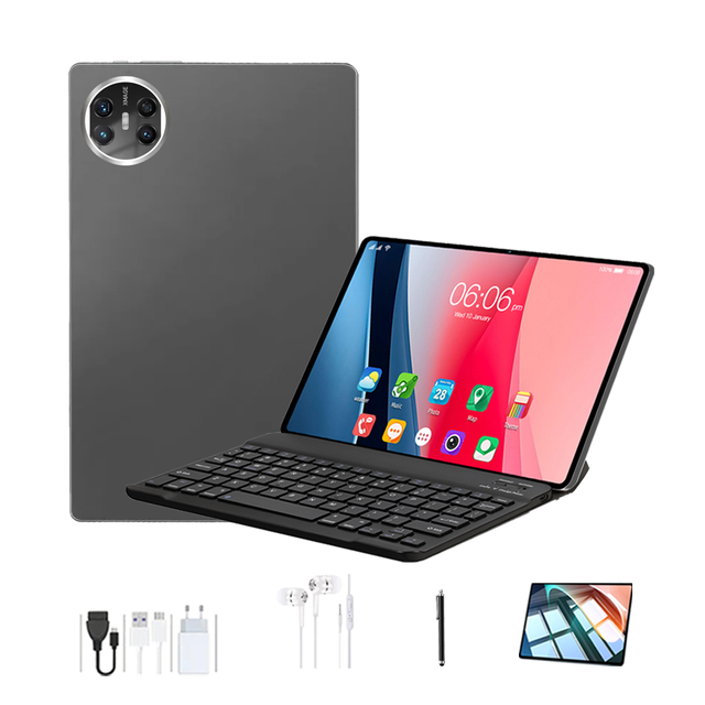 10.I Inch Mate X6 Android 15 Android 15 Wifi 8GB 256GB 8000Mah 4G 2 in 1 Dual Sim Calling Tablet PC with Keyboard Mouse
